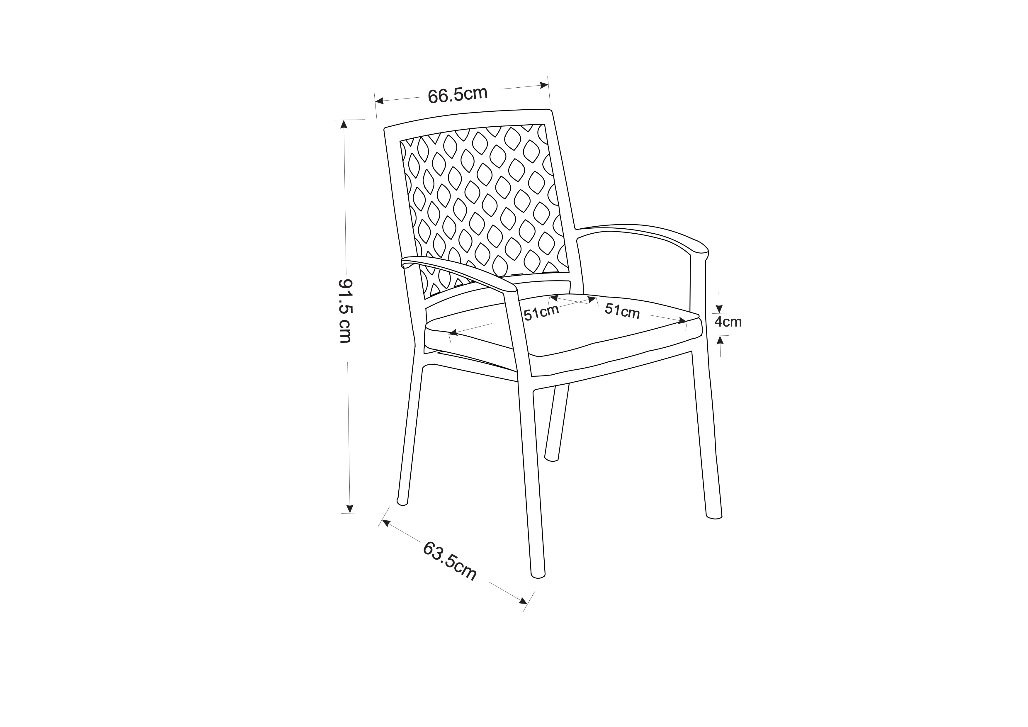 Avebury Bistro Set dimensions